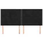 vidaXL Tête de lit Noir 180x5x118/128 cm Velours
