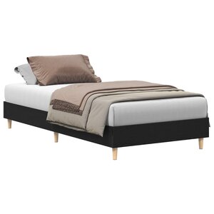 vidaXL Cadre de lit Chêne noir 203 x 93 x 25 cm Bois d'ingénierie