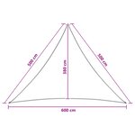 vidaXL Voile d'ombre 5 x 5 x 6 m HDPE