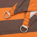 vidaXL Voile d'ombre Orange et marron 3 6 x 3 6 x 3 6 m