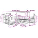 vidaXL Ensemble de canapés d'extérieur 7 Pièces Blanc et anthracite