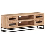 vidaXL Meuble TV 110x30x40 cm Bois d'acacia massif