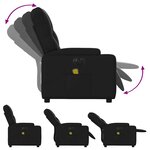 vidaXL Fauteuil de massage inclinable électrique noir similicuir