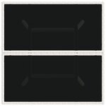 vidaXL Table de jardin dessus en verre blanc 80x80x75cm résine tressée