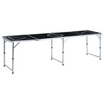 vidaXL Table de bière-pong pliable 240 cm Noir