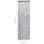 vidaXL Moustiquaire Marron et beige 56x200 cm Chenille