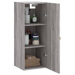 vidaXL Armoire murale sonoma gris 34 5x34x90 cm