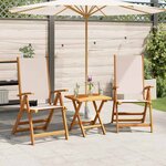 vidaXL Chaises pliables de jardin lot de 2 bois d'acacia et textilène