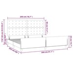 vidaXL Cadre de lit avec tête de lit Vert foncé 200x200 cm Velours