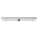 vidaXL Drain de douche linéaire 1030x140 mm acier inoxydable
