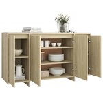 vidaXL Buffet chêne sonoma 135x41x75 cm bois d'ingénierie