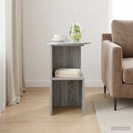 vidaXL Table d'appoint Sonoma gris Ø 39 5 x 55 cm Bois d'ingénierie
