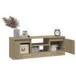vidaXL Meuble TV avec porte Chêne sonoma 102x30x36 cm