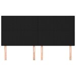 vidaXL Tête de lit Noir 200x5x118/128 cm Tissu