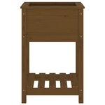 vidaXL Jardinière avec étagère Marron miel 54x54x81 cm Bois de pin