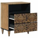 vidaXL Armoire de lit Marron 50 x 33 x 60 cm Bois de mangue massif