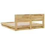 vidaXL Cadre de lit avec tête de lit sans matelas 200 x 200 cm