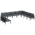 vidaXL Ensemble de canapé de jardin 10 Pièces Anthracite Acier