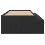 vidaXL Cadre de lit avec rangement Chêne noir 100 x 200 cm