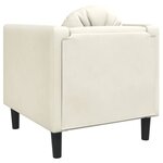 vidaXL Fauteuil avec coussin crème velours