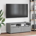 vidaXL Meuble TV VISNES gris béton 100x40x38 cm bois d'ingénierie