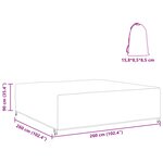 vidaXL Housse pour mobilier d'extérieur Noir 260 x 260 x 90 cm 600D