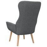 vidaXL Chaise de relaxation Gris foncé Tissu
