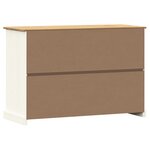 vidaXL Buffet avec tiroirs VIGO 113x40x75 cm blanc bois massif de pin