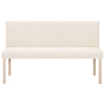 vidaXL Banc 139 5 cm Crème Polyester