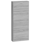 vidaXL Armoire à chaussures Sonoma gris 59x17x150 cm Bois d'ingénierie