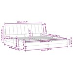 vidaXL Cadre de lit sans matelas Hanko noir 200x200 cm velours