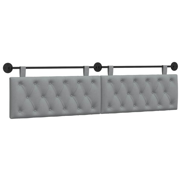 vidaXL Tête de lit suspendue Gris clair Tissu
