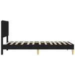 vidaXL Cadre de lit avec tête de lit Noir 90 x 190 cm Tissu