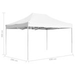 vidaXL Tente de réception pliable Aluminium 4 5x3 m Blanc