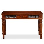 Bureau table meuble travail informatique bois massif de sesham 120 cm 0502135