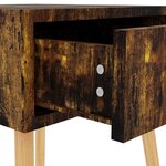 vidaXL Table de chevet chêne fumé 40x40x56 cm Aggloméré