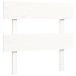vidaXL Cadre de lit avec tête de lit blanc 90x200 cm bois massif