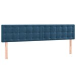 vidaXL Sommier à lattes de lit et matelas Bleu foncé 180x200cm Velours