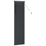 vidaXL Store de Fenêtre avec des rideaux Noir Aluminium