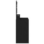 vidaXL Table de Toilette avec étagère Chêne noir 75 5 x 41 x 135 cm