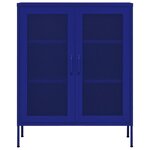 vidaXL Armoire de rangement Bleu marine 80x35x101 5 cm Acier