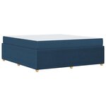vidaXL Cadre de lit avec matelas Bleu 180 x 200 cm tissu