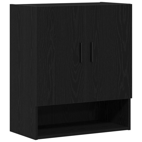 Armoire murale vidaXL en chêne noir 60x31x70 cm en bois d'ingénierie