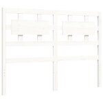 vidaXL Cadre de lit avec tête de lit blanc 140x190 cm bois massif