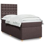 vidaXL Sommier à lattes de lit avec matelas Marron foncé 90x190 cm