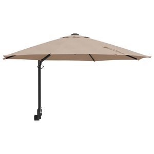 vidaXL Parasol de jardin Taupe et Noir 248 x 248 x 148 cm