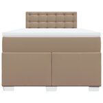 vidaXL Sommier à lattes de lit avec matelas Cappuccino 120x200 cm