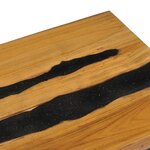 Vidaxl table basse 100x50x40 cm bois de teck massif et pierre de lave