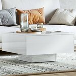 vidaXL Table basse blanc brillant 60x60x31 5 cm bois d'ingénierie