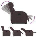 vidaXL Fauteuil inclinable électrique marron foncé tissu